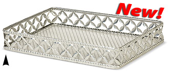 Round Seagrass Tray w/Metal Rim
